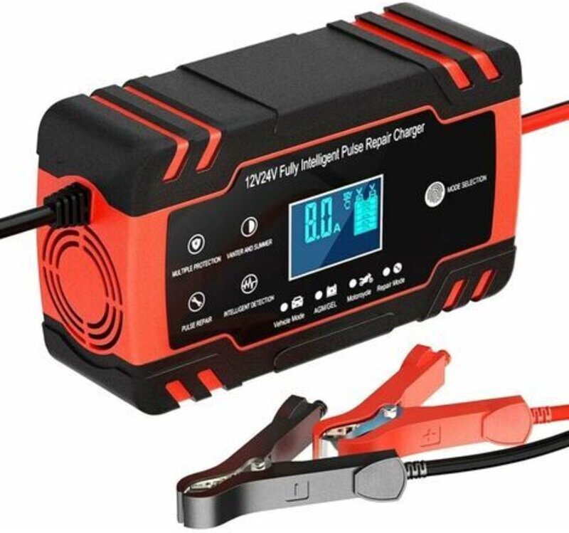 Tigrezy - Intelligentes Batterieladegerät 12 V/24 v, 8 a, Batterieladegerät-Wartung und automatische Reparatur, tragbare...