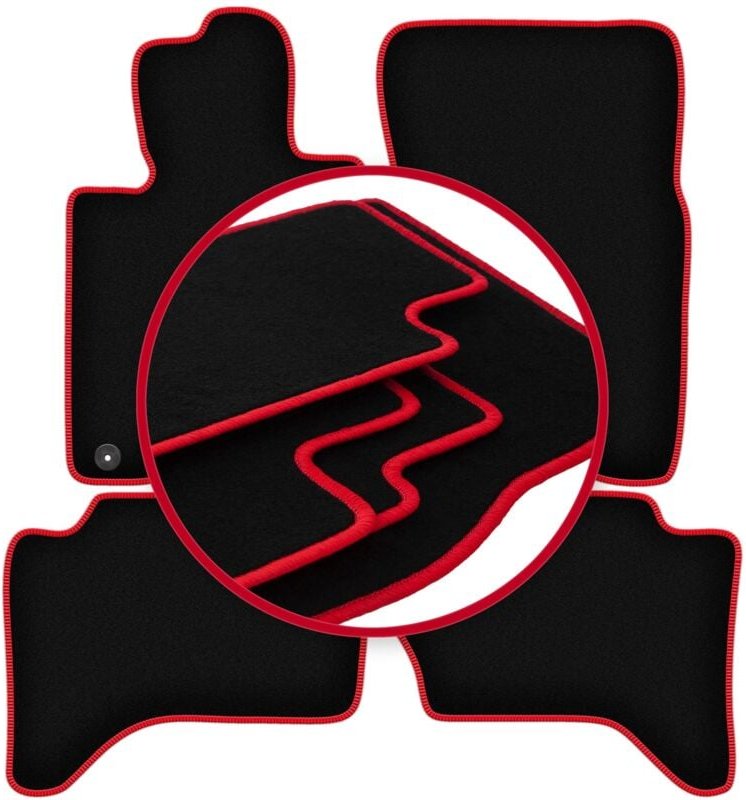 CARLUX-RED Autofußmatten für: Mitsubishi L200 V Pickup (2019-)