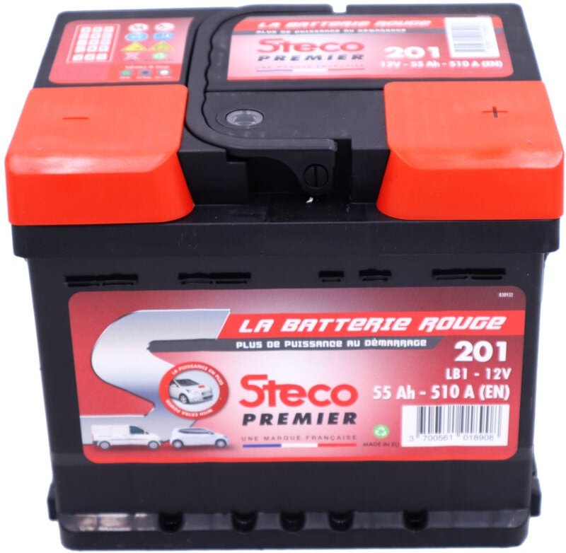 Batterie 12V 55Ah 510A 207x175x175 mm Steco premier stecopower - 201