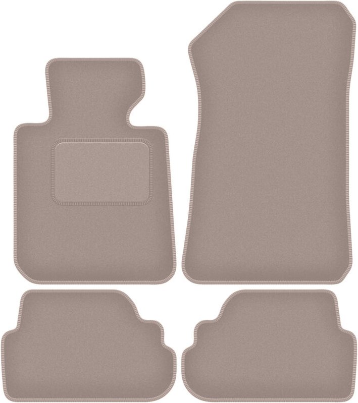 Beige Veloursmatten für: BMW 1 E81 Fließheck (2004-2011)