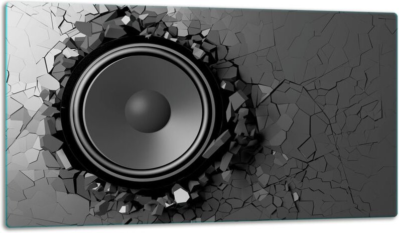 Glasschild Schneidebrett 52x30 Schwarz