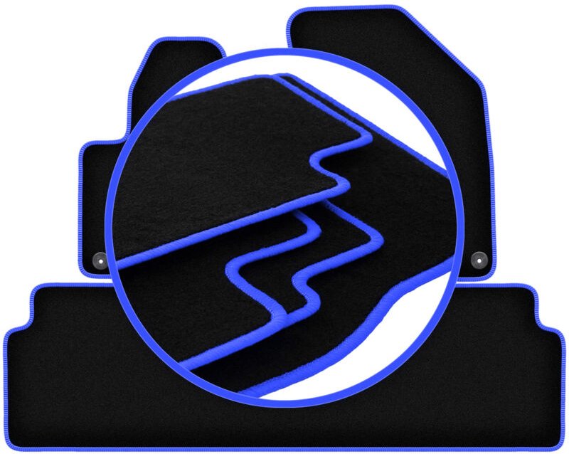CARLUX-BLUE Autofußmatten für: Citroen C5 III X7 Liftback, Limousine, Kombi, Tourer (2008-2017)