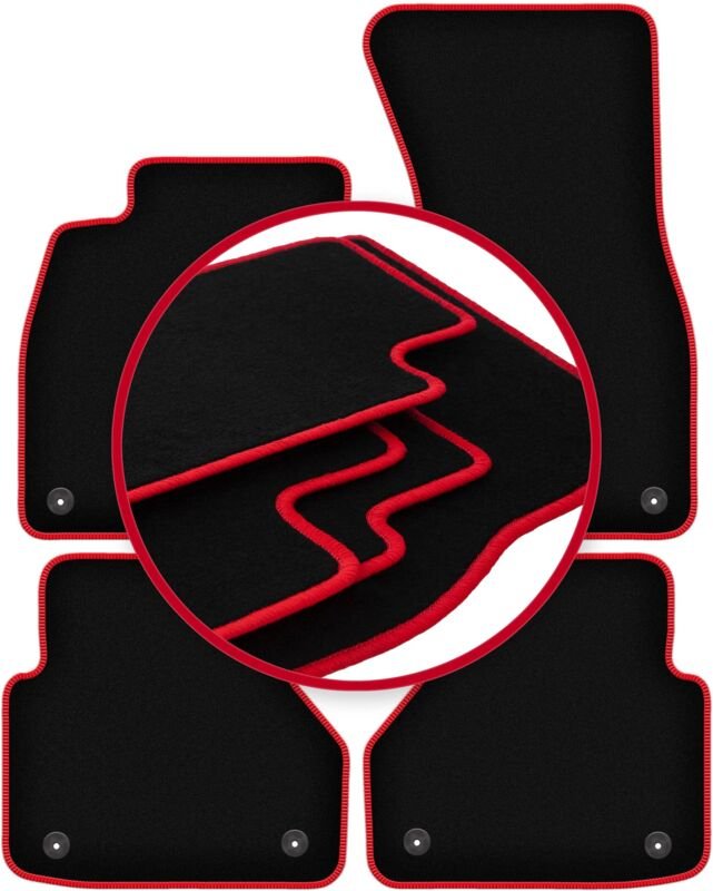CARLUX-RED Autofußmatten für: Audi A6 C8 Avant, Kombi, Limousine (2018-)