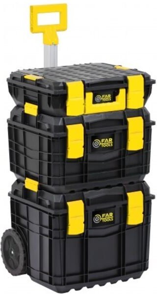 Set aus 3 stapelbaren Transportkisten - far tools - 615365