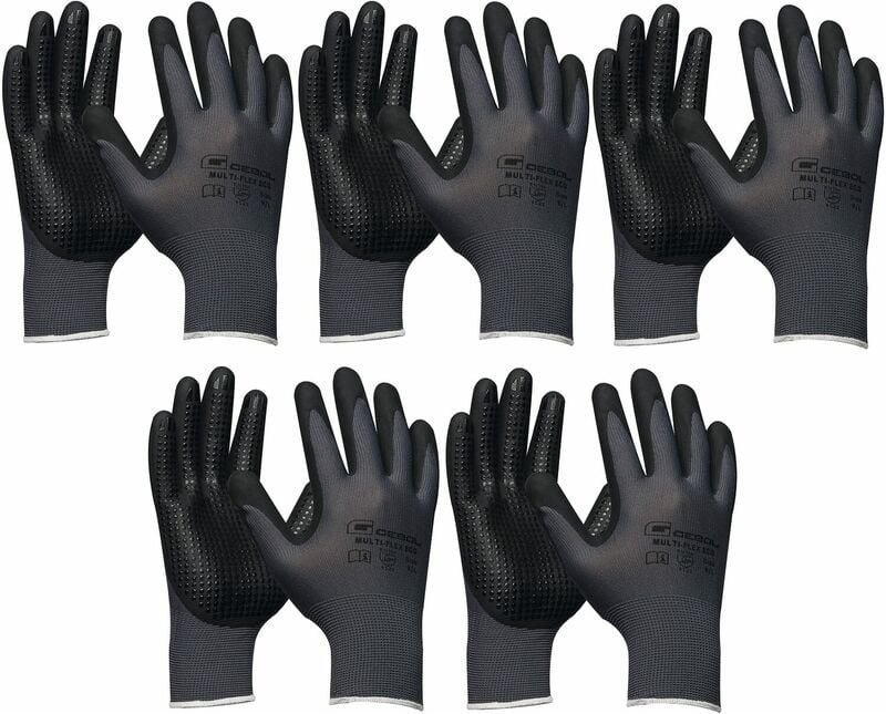 Thumbnail - Arbeitshandschuhe Gebol Multi Flex Eco Handschuhe mit Noppen Größe 9, l - 5 Paar - Vasalat