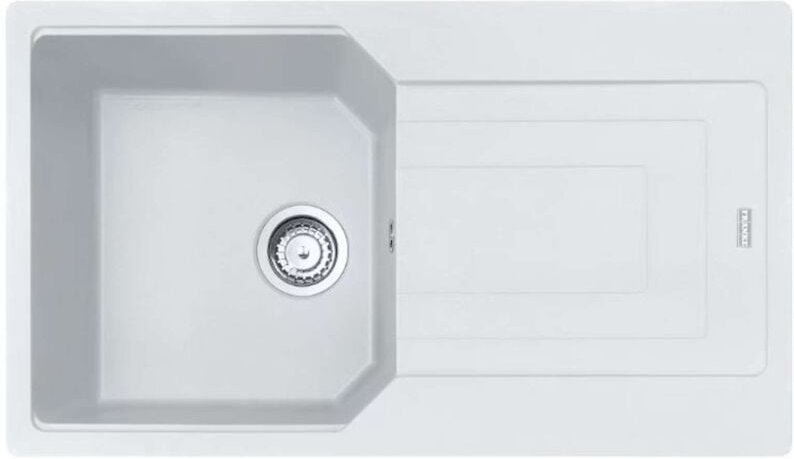 Franke - Urban - Fragranit Küchenspüle ubg 611-86, 86x50 cm, eisweiß 114.0700.109