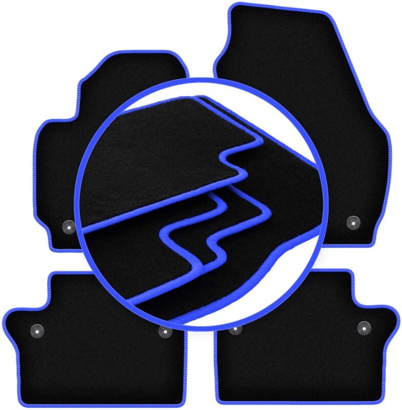 CARLUX-BLUE Autofußmatten für: Volvo S80 II Limousine (2006-2016)