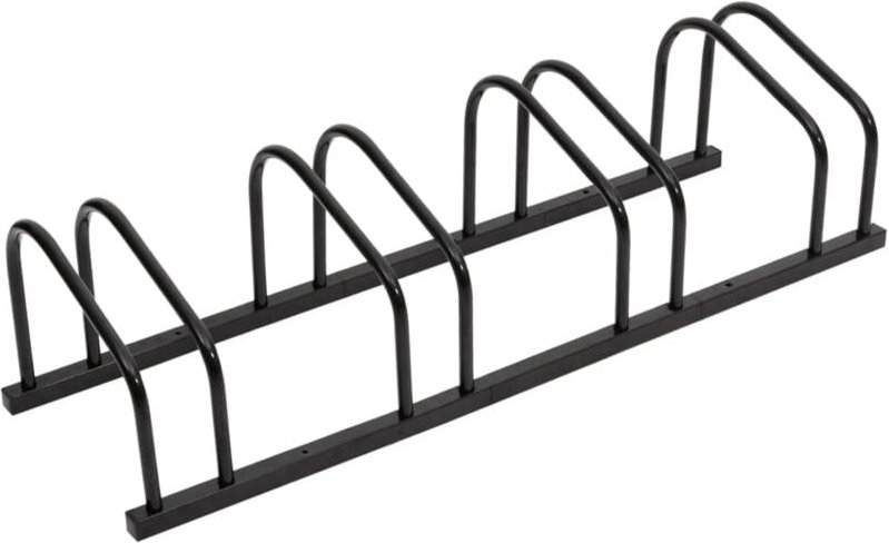 Prolenta Premium Fahrradständer für 4 Fahrräder Schwarz Stahl