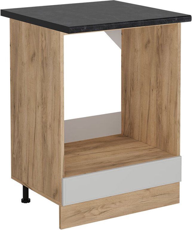 Vicco - Herdumbauschrank R-Line, Weiß Landhaus, 60 cm , ap Anthrazit