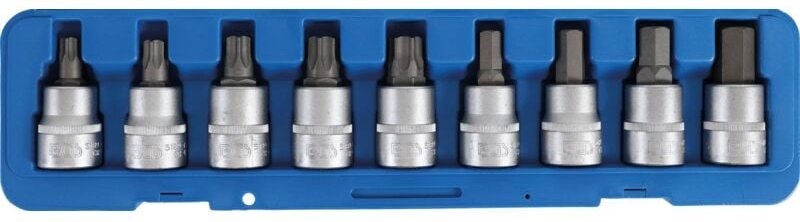 Thumbnail - Bgs Technic - Bit-Einsatz-Satz Antrieb Innenvierkant 20 mm (3/4') Innensechskant, T-Profil (für Torx) 9-tlg.