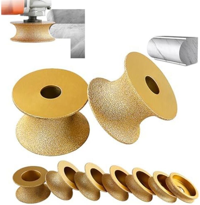 Tlily - Edge-Diamant-Schleifscheibe, 3-Zoll-Profil, handrunde, trockenvakuumgelötete Scheibe (45 mm)