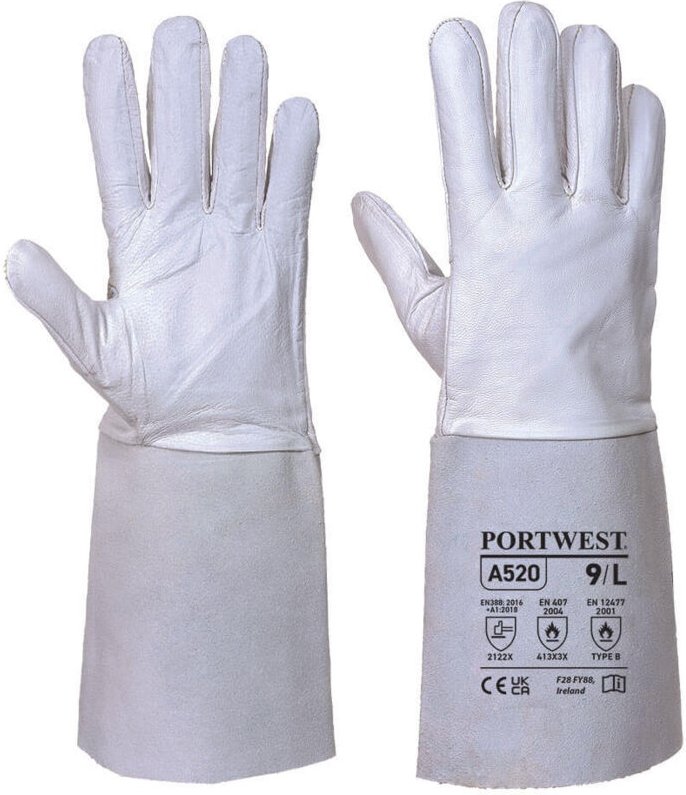 Premium-Schweißerhandschuhe Tig Grau XL - Größe 10