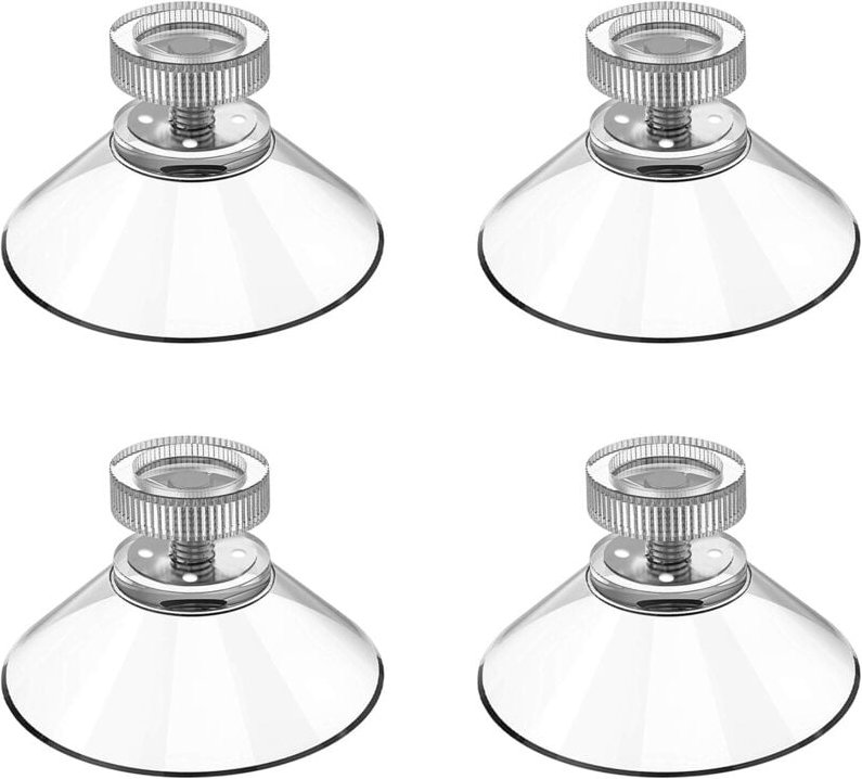 Thumbnail - Fitags - Transparente Saugnäpfe ø 32mm 4er Set mit Rändelmuttern für Badezimmer Handtuchhalter, Haken Küchenutensilien D...