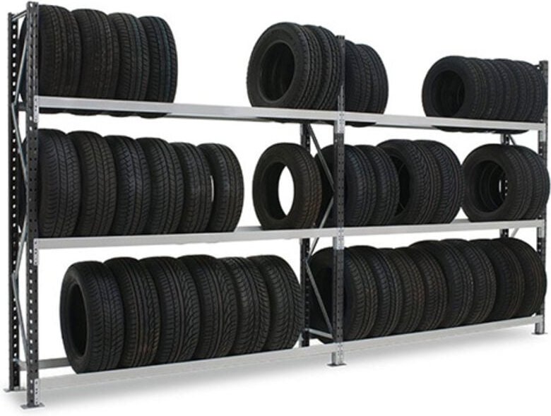 Großes Reifenregal mit 3 Ebenen - Startmodul: 2000x1800x400mm - RAYOPN/3N/2018/D