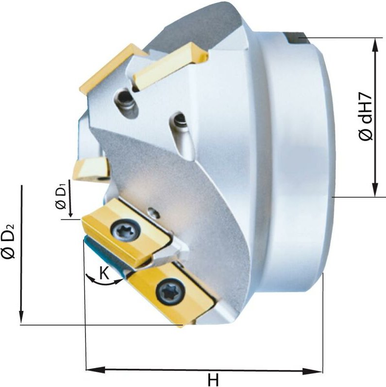 Fasenfräser 60G Z6 für XPHT16 Format