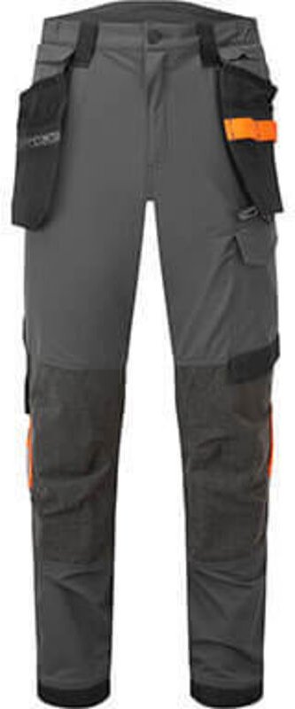 Thumbnail - Dehnbarer WX2 Holster Hose Grau Metall Tall XS - DE(36) - UK(28)