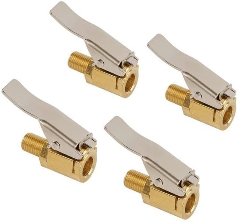Thumbnail - 4-teiliger 8-mm-Autoreifen-Ventiladapter, Luftspannfutter-Inflator-Pumpenventil-Clip-Klemmanschluss-Adapter, Düse für pn...