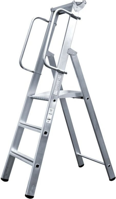 Iller Stufenstehleiter mit großflächiger Sicherheitsplattform 6 Stufen