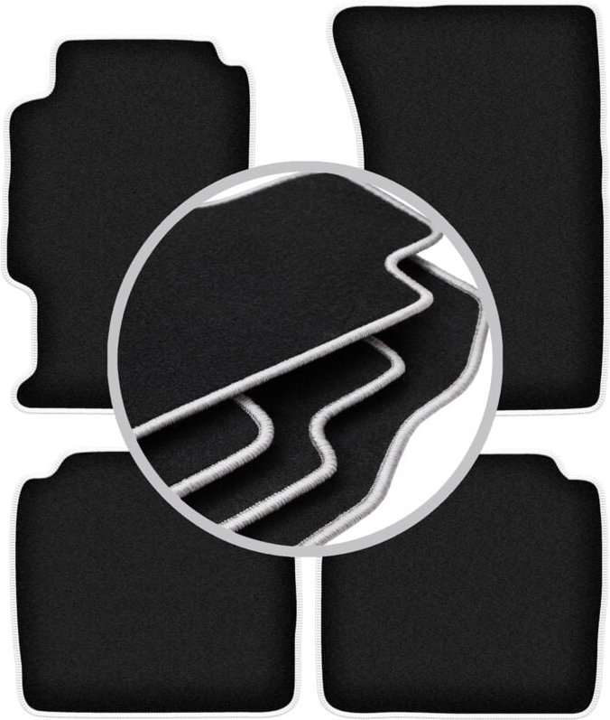 CARLUX-SILVER Autofußmatten für: Honda Accord V Kombi, Limousine (1993-1997)