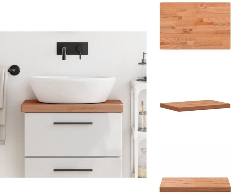 Waschtischplatte 60x40x4 cm Massivholz Buche - Waschtischplatte - Waschtischplatten - Arbeitsplatte - Arbeitsplatte Holz