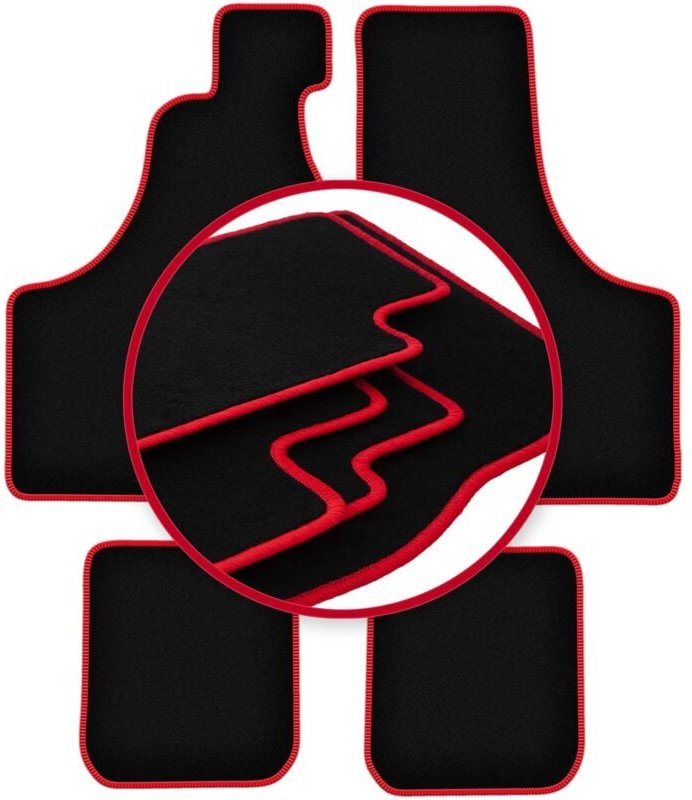 CARLUX-RED Autofußmatten für: Fiat 126P n.a. (1973-2001)