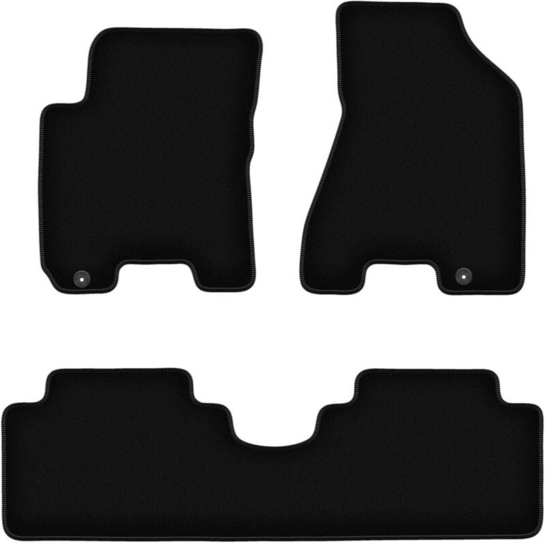 BASIC schwarze Veloursmatten für: Kia Sportage II SUV (2004-2010)