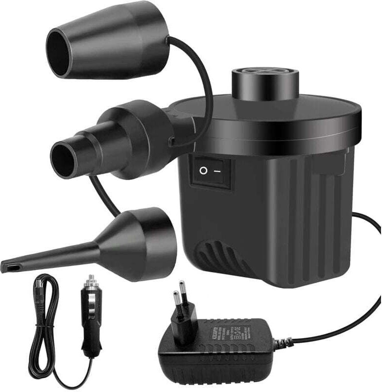 Elektrische Luftpumpe, Inflator, Deflator, Inflator mit 3 Düsen, Hochleistungs-Paddelpumpe für Luftmatratze, aufblasbare...