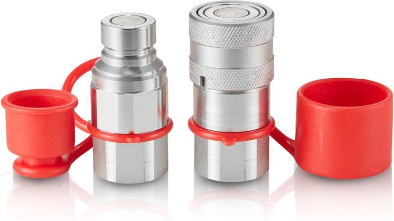 1/2-Zoll-Hydraulikkupplungen mit flacher Oberfläche, 1/2-Zoll-NPT-Hydraulik-Schnellkupplungen für Kompaktlader mit 2 Sta...