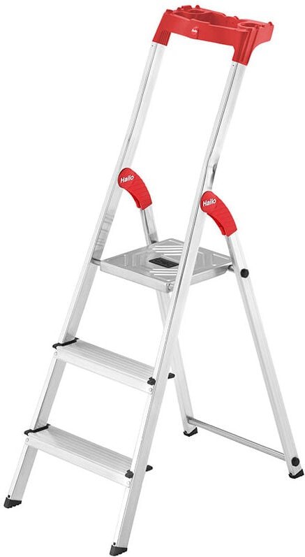 Alu-Sicherheits-Stehleiter 3-stufig L61 hb - Hailo