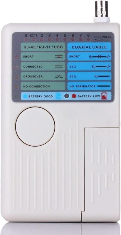 4-in-1-Netzwerkkabeltester für RJ45/RJ11/USB/BNC-LAN, Cat5, Cat6