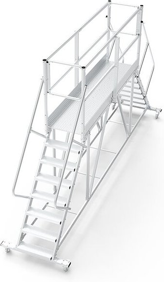 Mobile Plattformtreppe 9 Stufen - Maximale Arbeitshöhe 3.80m - PTF2509-DA-PT