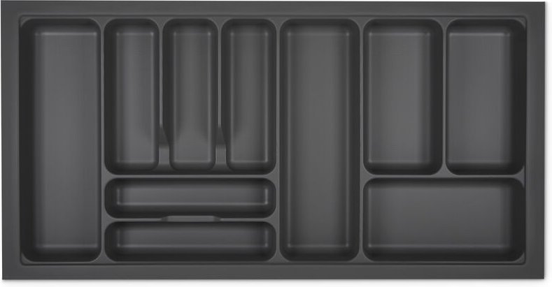 Thumbnail - So-tech - orga-box i Besteckeinsatz 919 x 473 oriongrau mit Perlstruktur und Anti-Rutschbeschichtung für Tandembox Antar...