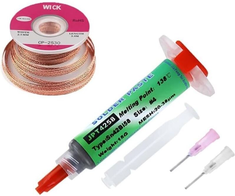 Bluedeer - Lötkern und Flussmittelpaste für die Elektronikreparatur, No-Clean-Flussmittel (20 g), Entlötset