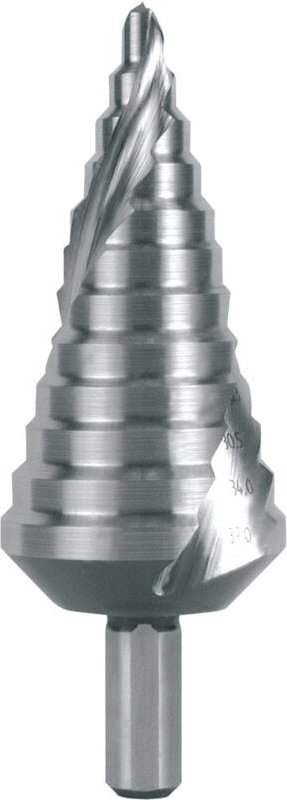 Ruko - 101060 Stufenbohrer 6 - 37 mm hss Gesamtlänge 100 mm 3-Flächenschaft 1 St.