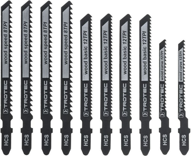 Stichsägeblätter-Set Holz, 10-teilig - Trotec