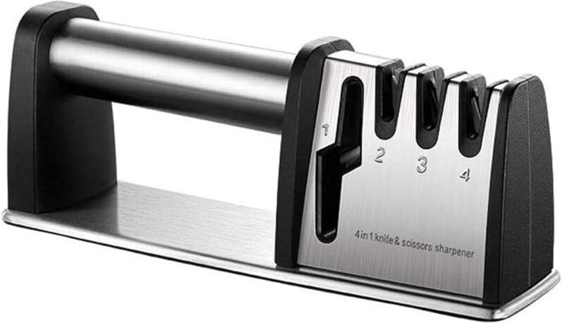Alovez - Professioneller Messerschärfer, Messerschärfer, 4-in-1 Küchenmesserschärfer, Diamant-Wolframstahl
