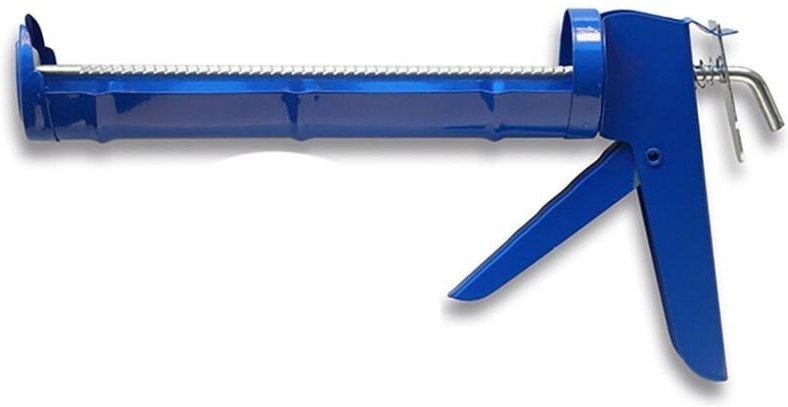 Supertite - Metallpistole für Silikonkartuschen mit Zahnstange blau für gelegentlichen Gebrauch