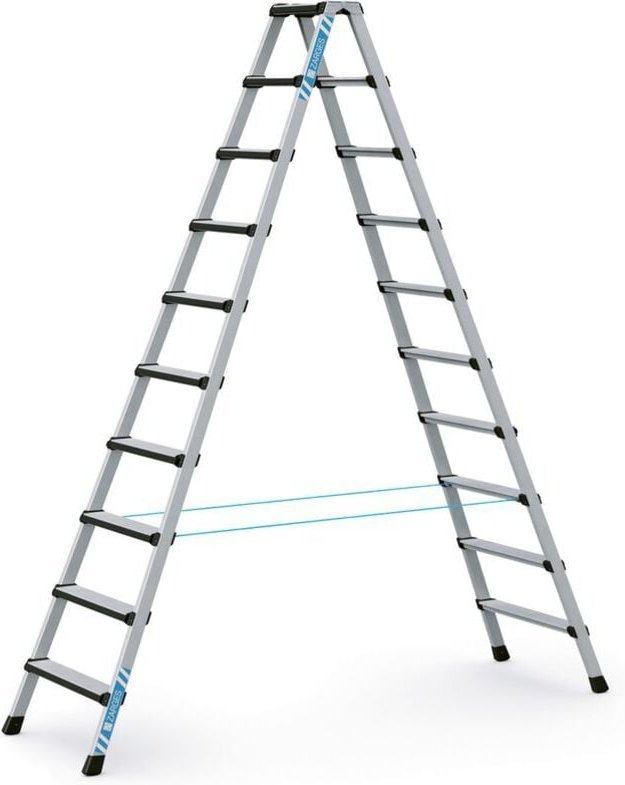 Thumbnail - Comfortstep b Stufen-Stehleiter mit gepolsterter Stufen-Vorderkante, beidseitig begehbar 41438 Zarges Arbeitshöhe 4,00m