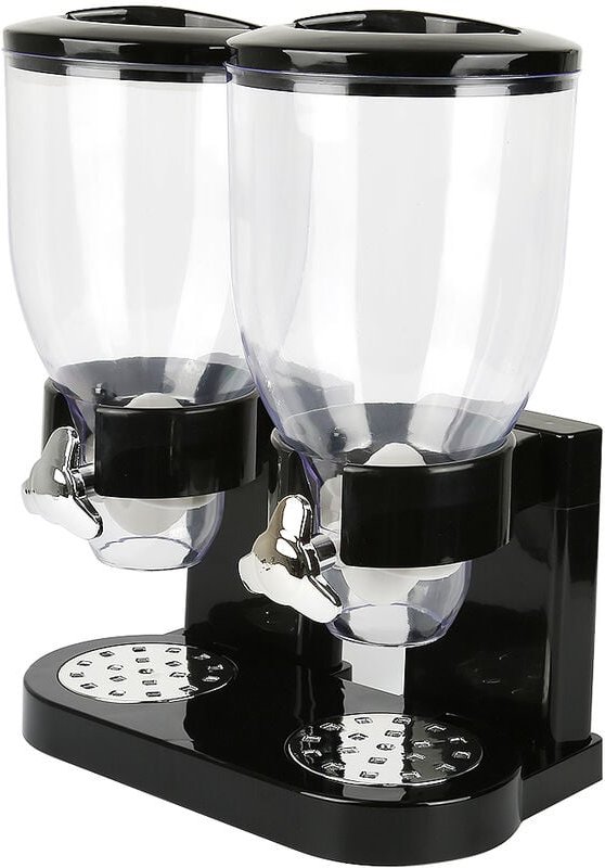 Getreidespender Müslispender, Cornflakes Spender, Cerealienspender, Schwarz