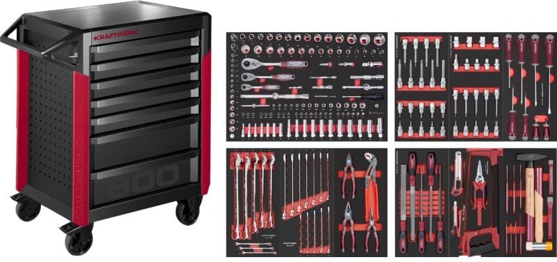 PRO LINE Werkstattwagen PT800 7 Schubladen 238-tlg.