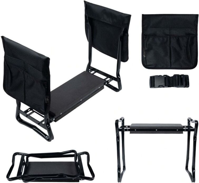 Northix - Zusammenklappbarer kniehocker fur die gartenarbeit werkzeuggurtel 2 organizer