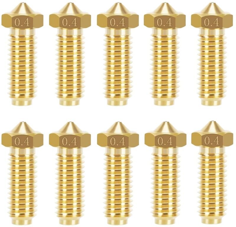 10 Stück Messingdüsen für Anycubic Kobra 2, 3D-Druckerteile. 10 Stück 0,4-mm-Düsensatz für Kobra 2, Kobra 2 Neo, Kobra 2...
