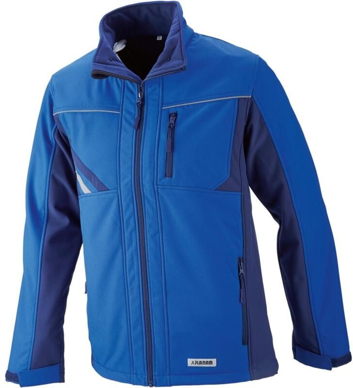 Thumbnail - Highline Softshelljacke kornblau/marine l - Planam