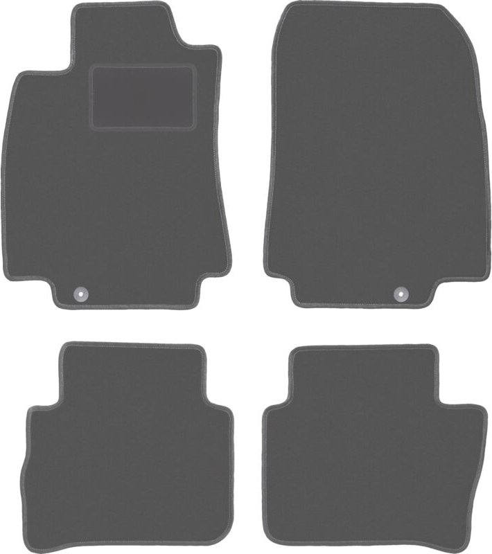 Graphit-Fußmatten für: Nissan Tiida C11 Schrägheck, Limousine (2004-2012)