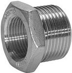 Reduziernippel, Sechskant, g 1/2 a., g 1/4 i., sw 25, es 1.4408 - Riegler