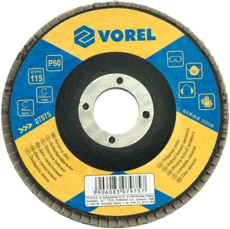 Thumbnail - Fächerschleifscheibe p60 115 mm 07975 VOREL