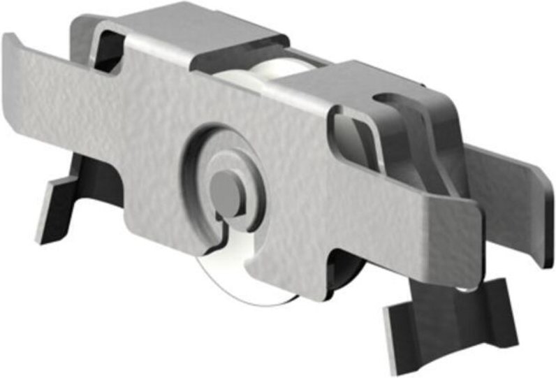 Supra Glasschiebetürbeschlag Laufwerk mit Stahl-Kugellagerrolle Stahl/Kunststoff