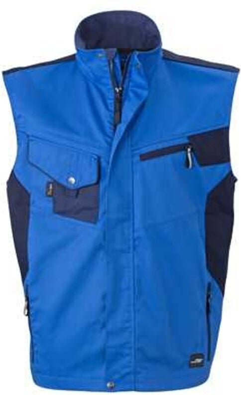 James&nicholson - Workwear Weste JN822 Gr. 5XL royal/navy