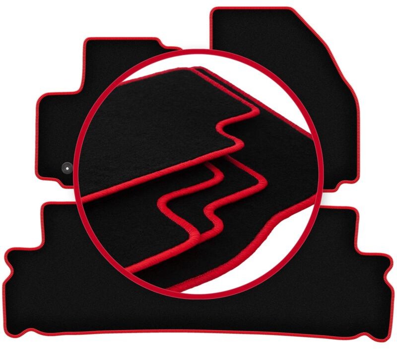 CARLUX-RED Auto-Fußmatten für: Ford Galaxy MK2 Minivan (2006-2012)