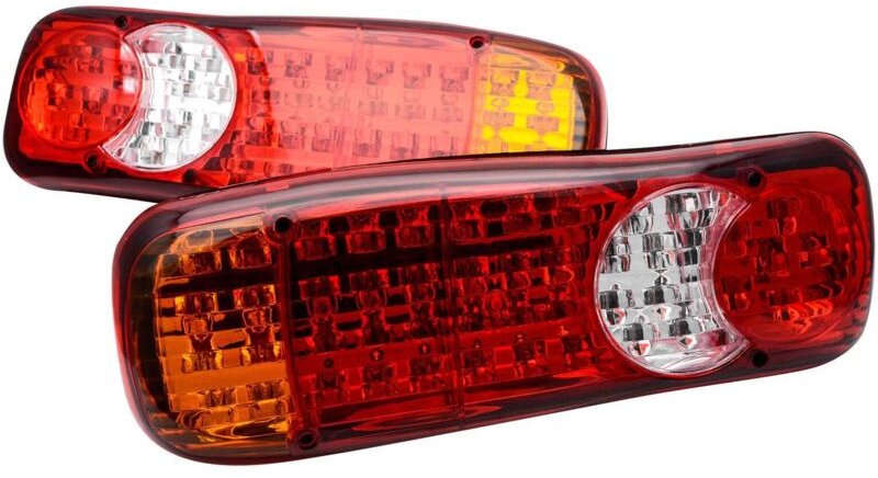 2 Stück LED-Rücklicht, 12 V, 46 LEDs, Rückleuchtenanzeige für LKW-Anhänger